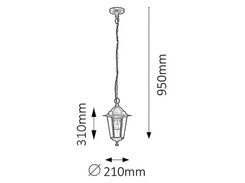Záhradné svietidlo Rabalux 8238 1x60W E27 230V IP43